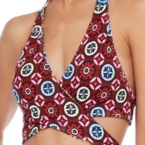 NWT Derek Lam reversible print bikini top and bottom size L swimsuit - Picture 4 of 16